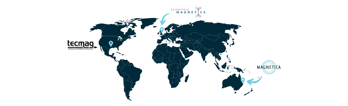 Magnetica world map with offices around the world