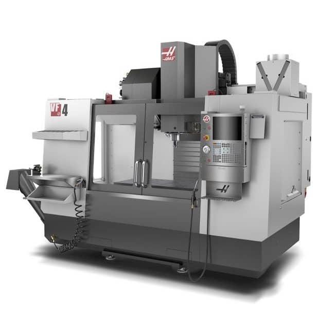 Haas VF4 Machining Centre 4 used for the production of Magnetica's OEM and custom gradient coils and RF coils, critical subcomponents in MRI systems.